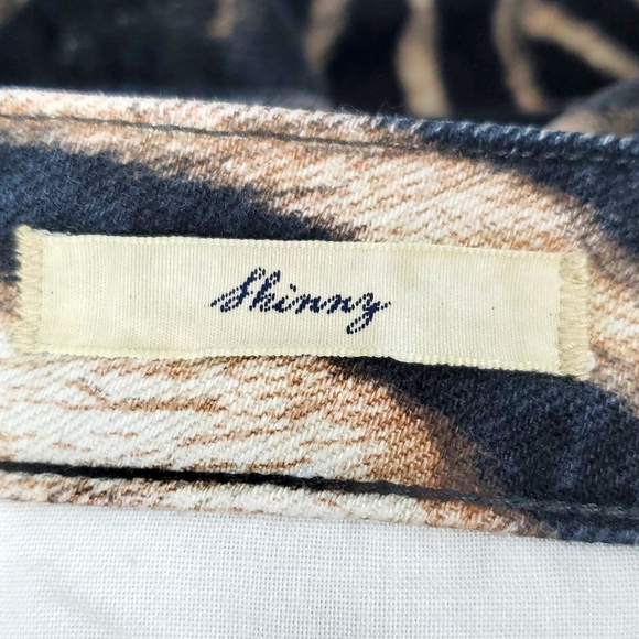 Denim and Supply Ralph Lauren Black Creme Zebra Skinny Jeans 27 NWOT - Picture 14 of 16